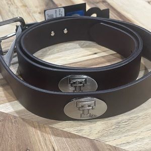 Men’s Texas Tech Leather Belt Sz 42